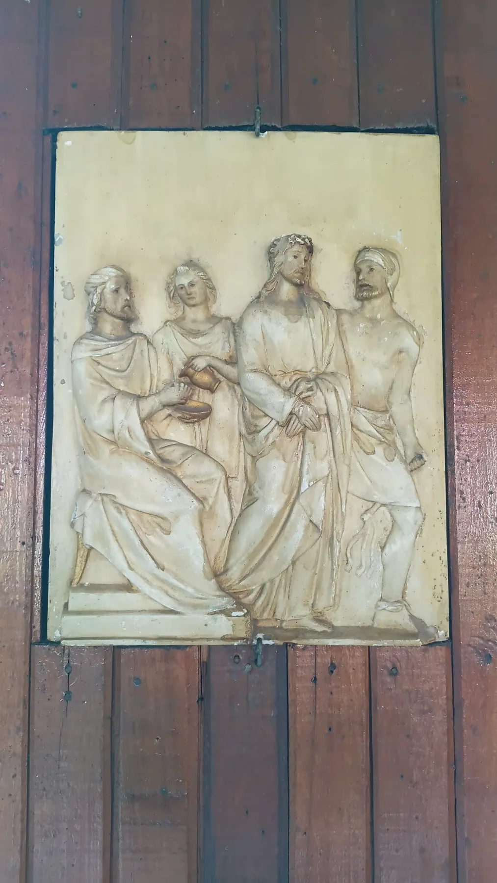 Reliëf met Jezus en zijn leerlingen